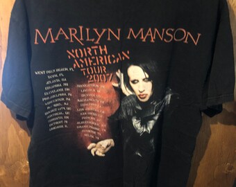 00s MARILYN MANSON 2007 プロモ Tシャツ 黒 XL 00s Marilyn Manson マリリンマンソン プロモTシャツ - メルカリ