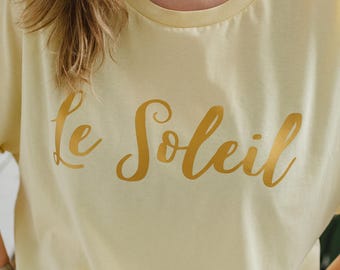 Women's Organic Cotton Butter Yellow Soleil T shirt