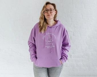 Women's Coffee Lover Hoodie | Oversized fit slogan sweatshirt with hood