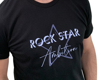 Mens Graphic T-shirt | Organic Cotton Rock Star Slogan Band Tee: Unisex fit