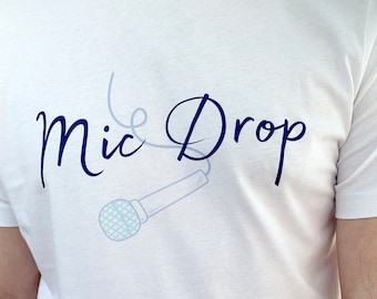 Mic Drop Graphic Tee: Unisex Organic Cotton Music T-Shirt