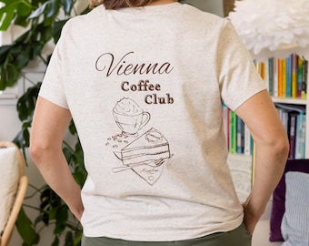 Women's Coffee Cotton Tshirt - Organic Cotton Short Sleeve Graphic T shirt