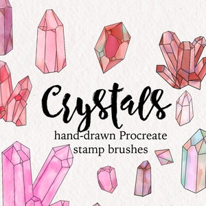 Procreate Brushes CRYSTAL Stamps | 28 crystal brushset for Procreate | Procreate stamps | Crystal Procreate