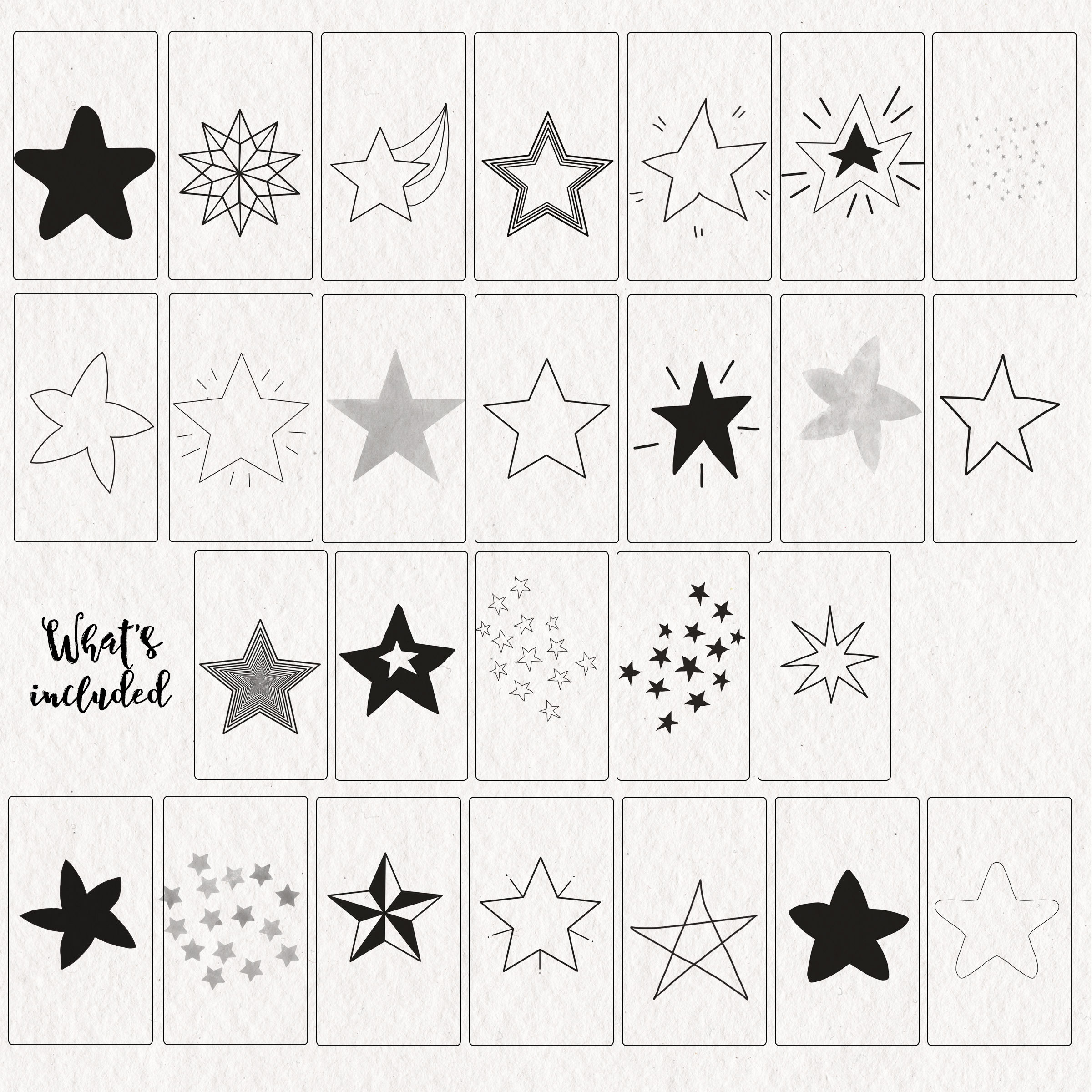 Star Procreate Brush Stamps 47 Star Brush Set for Procreate Etsy
