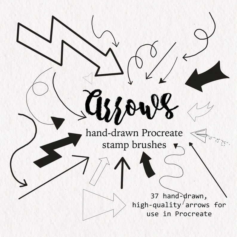 Arrow Procreate Brush Stamps 37 Arrow Brushes for Procreate Etsy
