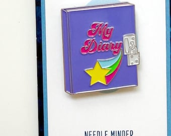 Dear Diary Needleminder | Nostalgic Magnetic Needleminder | Millennial Needlpoint Gift