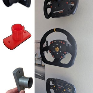 Suporte de parede para volante Fanatec - Sim Racing, espaço otimizado