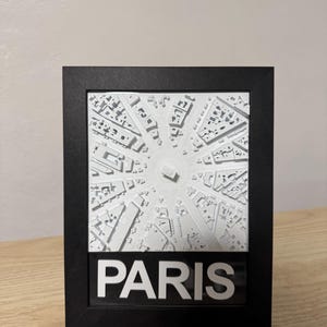 Cadre 3D - Plan de Paris avec l'Arc de Triomphe
