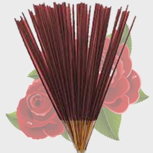 PUSHKAR Rose Masala Incense Sticks, Temple Grade Vegan, Hand Rolled in India