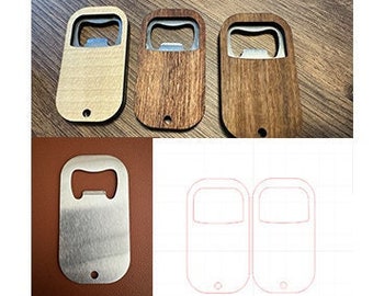 Wood design for bottle opener / template as file for laser cutting **SVG** Wood design for Bottle opener (Laser cut file)