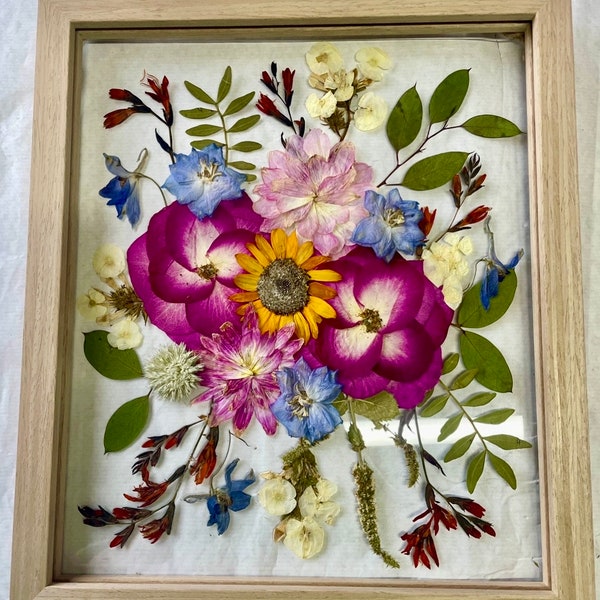Bridal/Wedding Bouquet Flower Preservation (Pressed Flower Frames) Wedding Keepsake