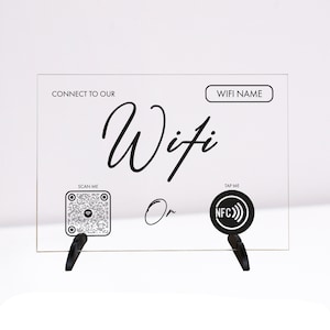 Acrylic WiFi Connection NFC Sign - Smart Home Decor Wall Hanging