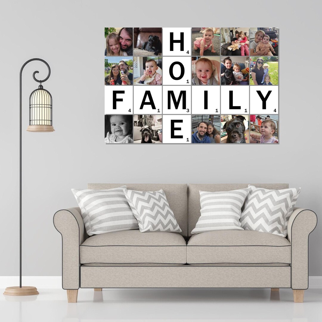 Magnetic Tile Photo Collage - Personalised Names and Pictures - Etsy