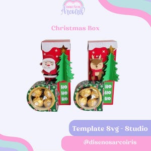 Template Caja Navidad Esfera de 6 cm