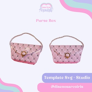Archivo de Corte Caja Cartera, purse, Svg, Studio
