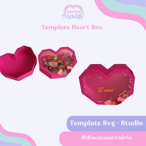 Herz-Box-Schnittdatei für Silhouette und Cricut, SVG, STUDIO