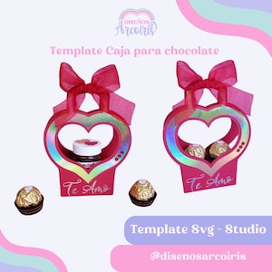 Fichier de découpe Heart Box pour mini nutella et chocolats pour Silhouette et Cricut
