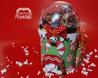 Pringles Christmas Candy Dome Cutting File in Studio and Svg