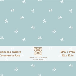 Cute bows seamless pattern, nursery digital paper with Standard Commercial Use License