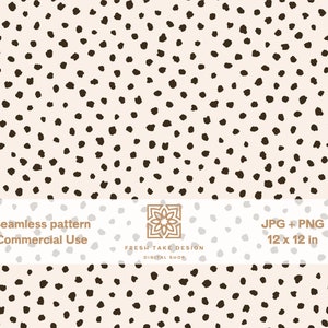 Minimalist boho spots seamless pattern, digital paper with Standard Commercial Use License