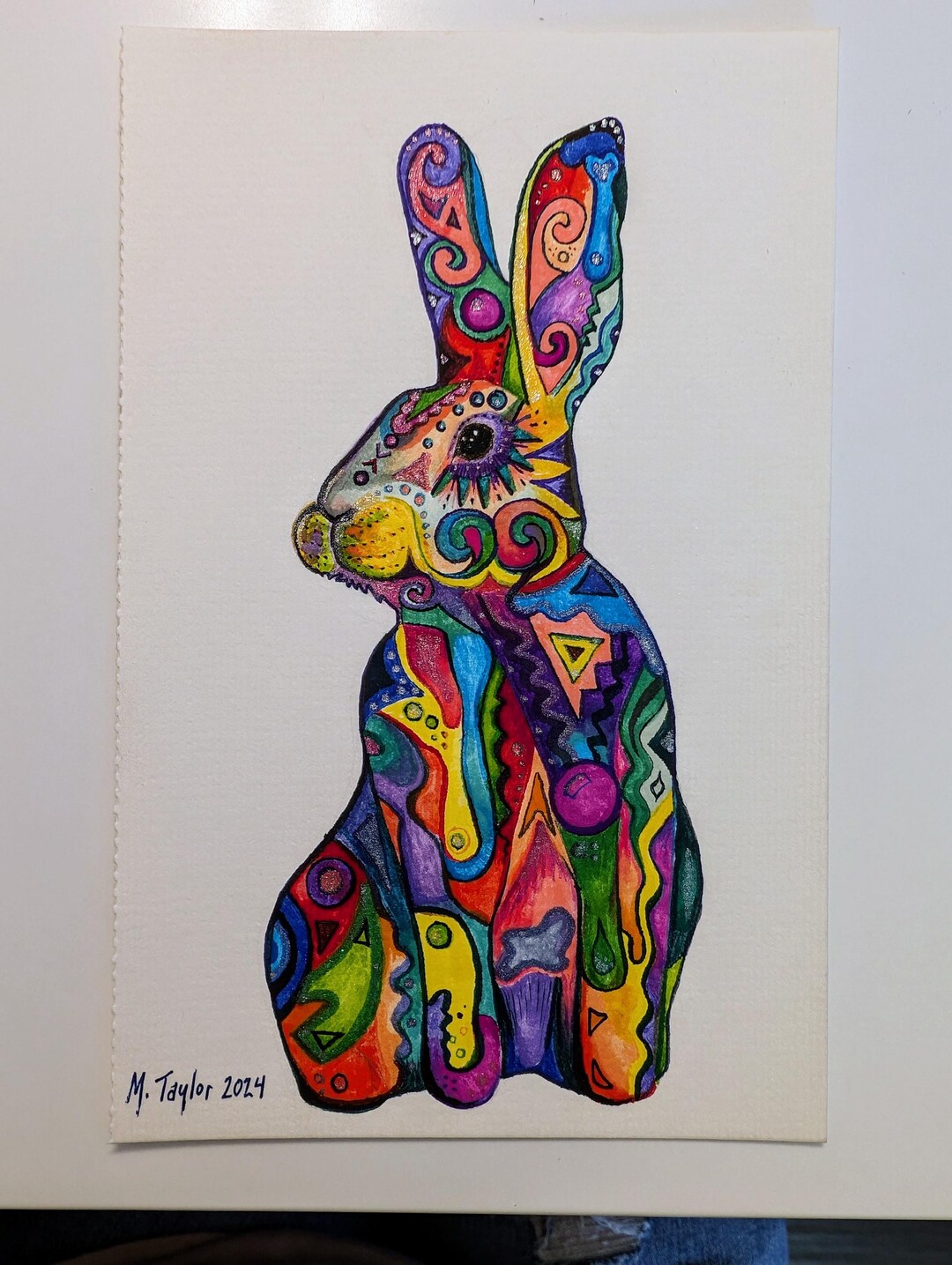 Colorful Bunny, Limited Edition Print - Etsy