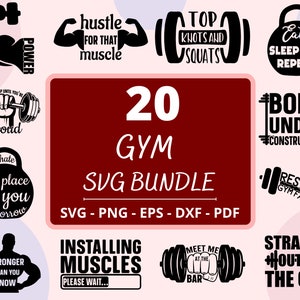 Gym Cut File Workout Svg Fitness Svg Dumbbell Svg, Cutting File Cut ...