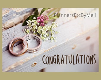 Congratulations  Card For Weddings and Engagements