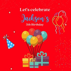 Children&#39;s Birthday Invitation (Digital and Personalized)