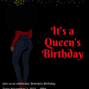 It&#39;s a Queen&#39;s Birthday Invitation (Digital and Personalized)