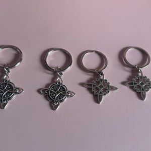 Keltische Hexe Knoten Boot Anhänger Set Witchy Style Pagan Symbol Hexe Knoten Boot Anhänger