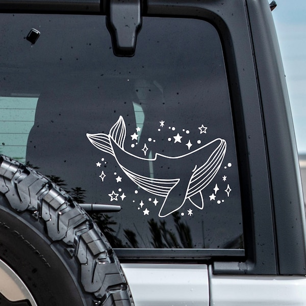 Whale Decal, Space Decal, Galaxy Decal, Space Sticker, Ocean Decal, Whale Sticker, Car Decal, Tumbler Decal, Laptop Decal, Window Decal