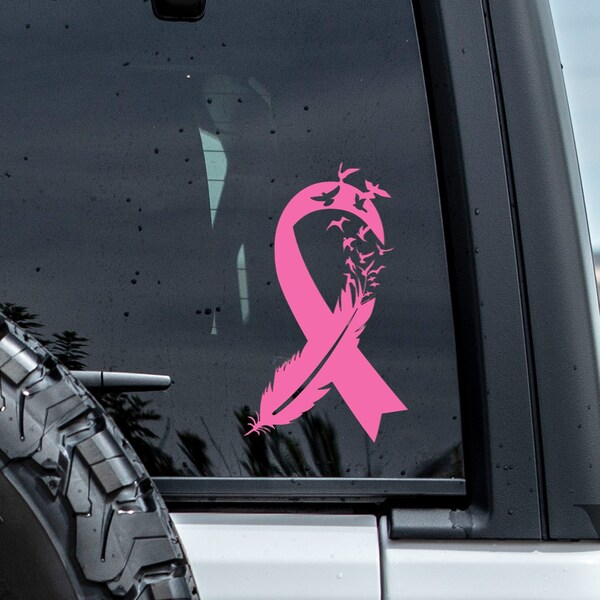 Breast Cancer Decal, Breast Cancer Awareness Decal, Cancer Awareness Decal, Cancer Decal, Laptop Decal, Car Decal