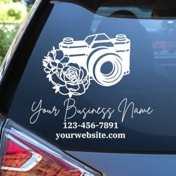 Business Decal, Custom Business Decal, Personalized Business Decal, Photography Business Decal, Store Decal, Window Decal, Car Decal