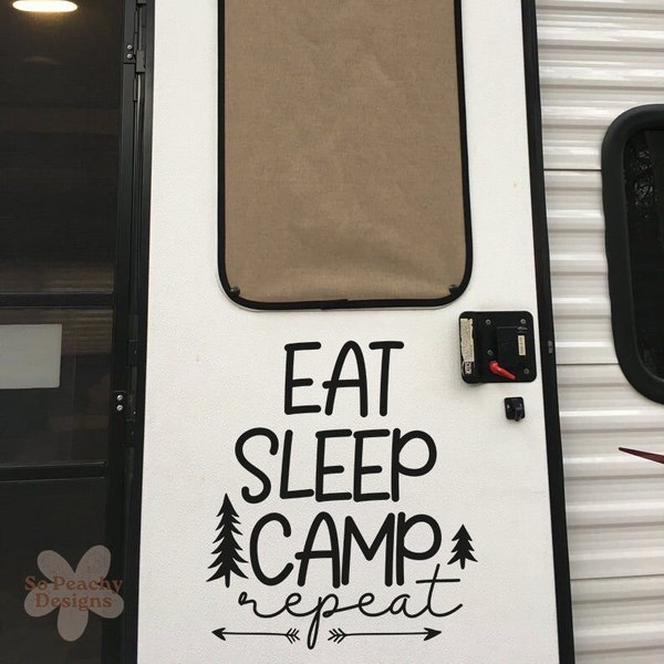 RV Door Decal, RV Window Decal, Slide-out Decal, Camper Decal, Camping Decal, Camping Trip Decal, Campfire, Camping gift, Motorhome Decal