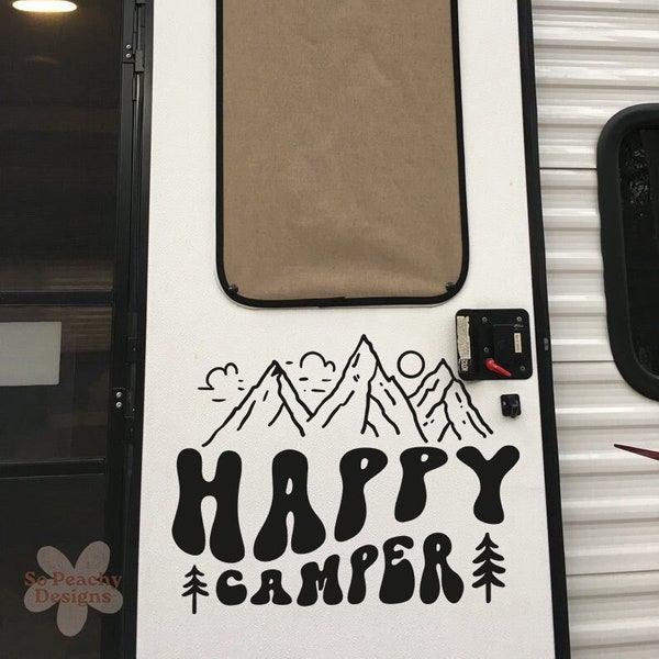 RV Door Decal, RV Window Decal, Slide-out Decal, Camper Decal, Camping Decal, Camping Trip Decal, Campfire, Camping gift, Motorhome Decal