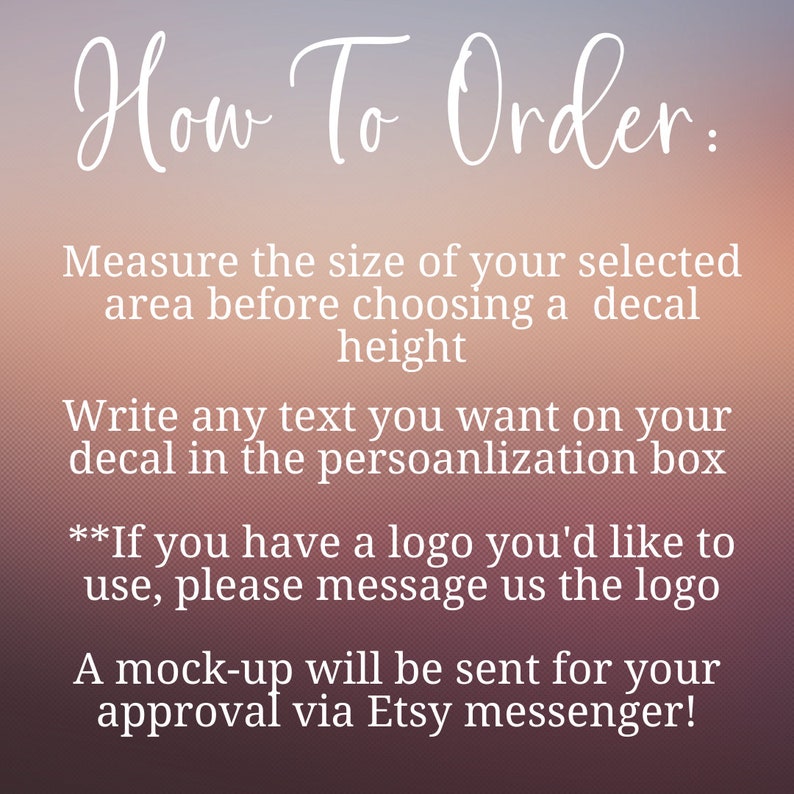 Business Decal Custom Business Decal Personalized Business Etsy