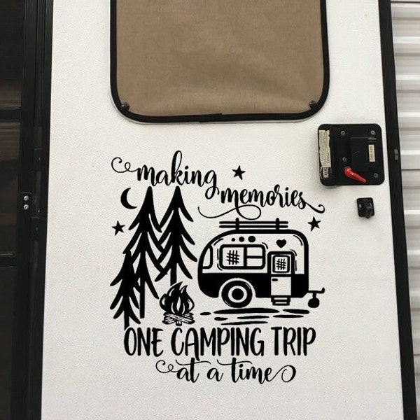 RV Door Decal, RV Window Decal, Slide-out Decal, Camper Decal, Camping Decal, Camping Trip Decal, Campfire, Camping gift, Motorhome Decal