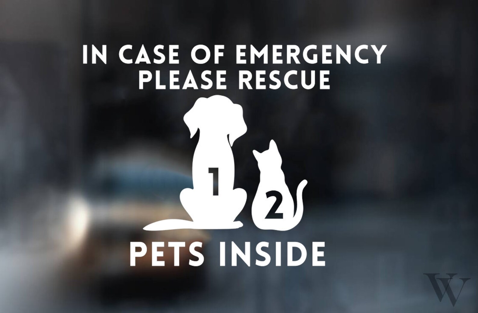 Emergency Pet Decal Emergency Pet Rescue Window Pets Inside - Etsy