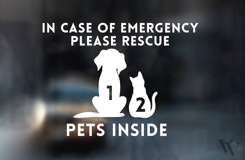 Pet Emergency Rescue Window Printable