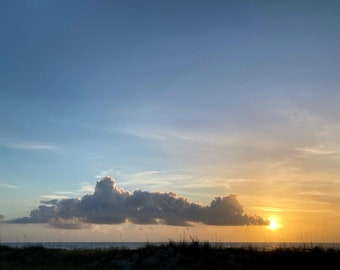 Low horizon cloud, high-quality HD metal print, cloud photography, fine art, ready to hang, unique artwork for your living space