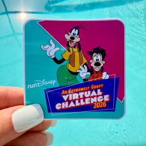 Extremely Goofy Virtual Challenge 2026 Sticker or Magnet | runDisney 15K Runner Decal
