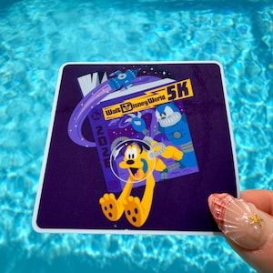 2026 WDW Marathon Weekend 5K Sticker | Pluto Running Decal (Magnet Option)