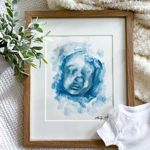 ULTRASCHALL-AQUARELL | Erbstück | Kinderzimmer Dekor | Baby-Dusche-Geschenk |
