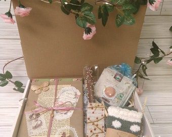 Blind Date with a Book Box~ Book and a Beverage ~ Fiction Bookish Gift ~ Mystery Book Boxes For Book Lovers Book Box