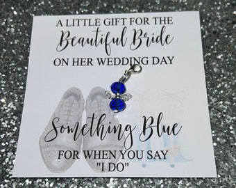 Something Blue Angel Charm/Gift For Bride/For her/Heaven/Wedding Gift/Memory/Remembrance/Missing You As I Walk Down The Aisle/Bag Charm/I Do