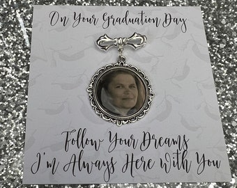 Graduation Day Personalised Memorial Photo Charm/For him/Heaven/Graduation Gift/Memory/Remembrance/Loved One/Student/University/College
