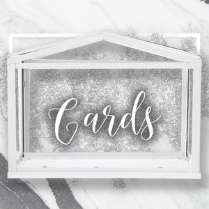 Caixa postal de cartões de casamento/IKEA Greenhouse Socker/Poço dos desejos/Decoração de casamento/Caixa de dinheiro/Adesivo decalque DIY/Novo Mr & Mrs/Ikea Hack/Caixa NÃO incluída