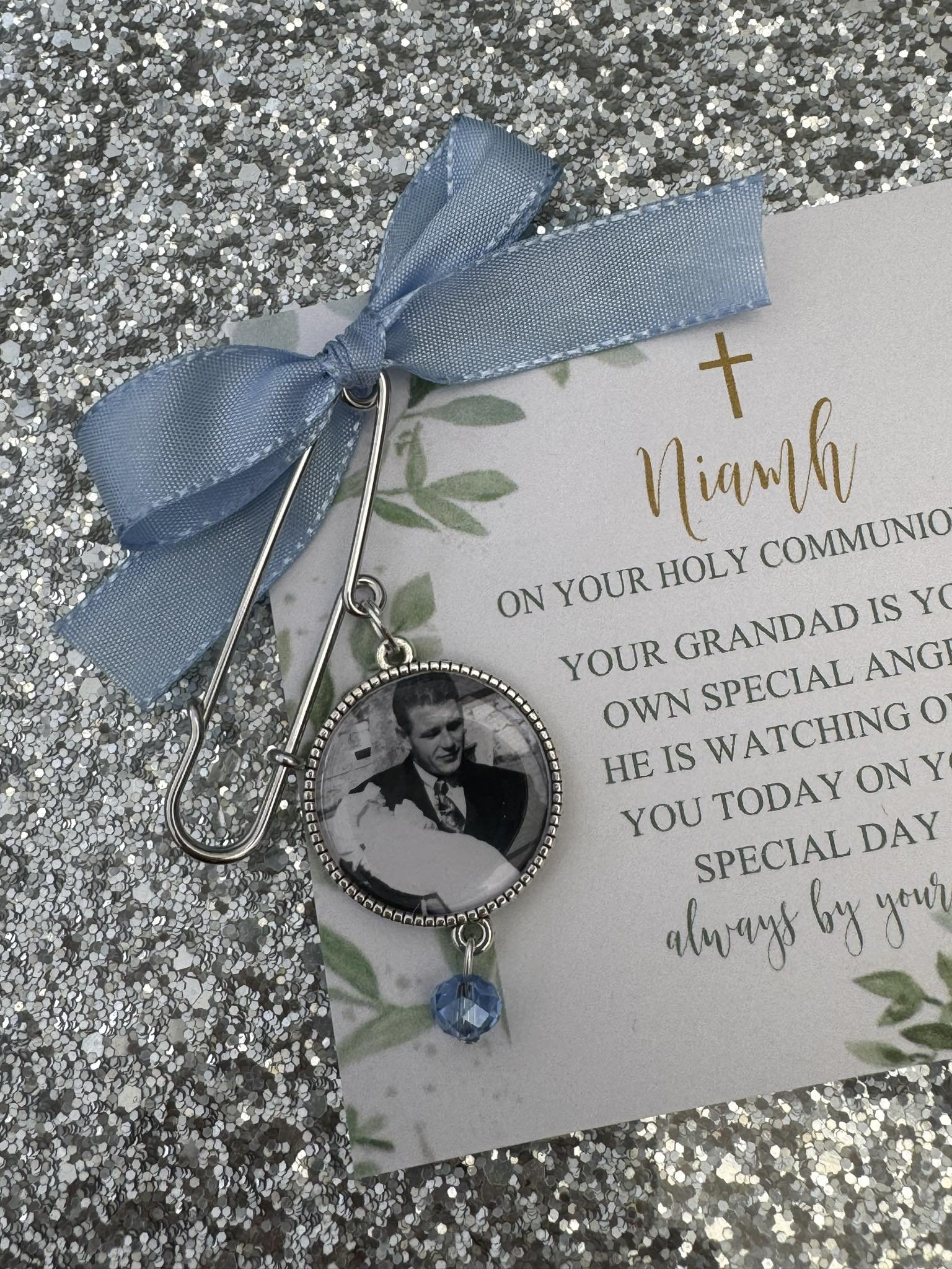 First Communion Brooch First 1st Holy Communion Personalised Photo Kilt Pin Charm Brooch/holy ...