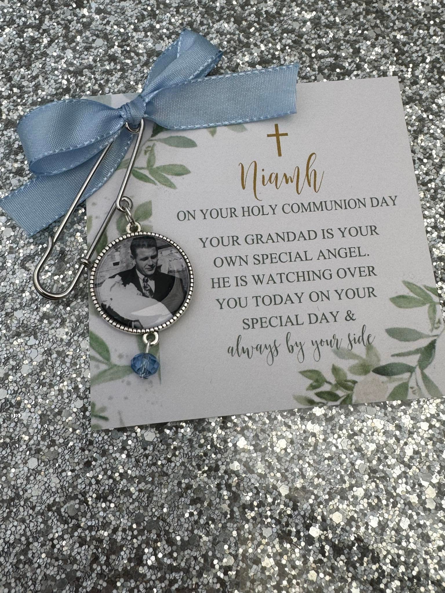 First Communion Brooch First 1st Holy Communion Personalised Photo Kilt Pin Charm Brooch/holy ...