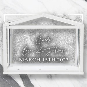 Caixa postal para cartões de casamento/IKEA Greenhouse Socker/Poço dos desejos/Decoração de casamento/Caixa de dinheiro/Adesivo decalque DIY/Personalizado/Ikea Hack/Caixa NÃO incluída